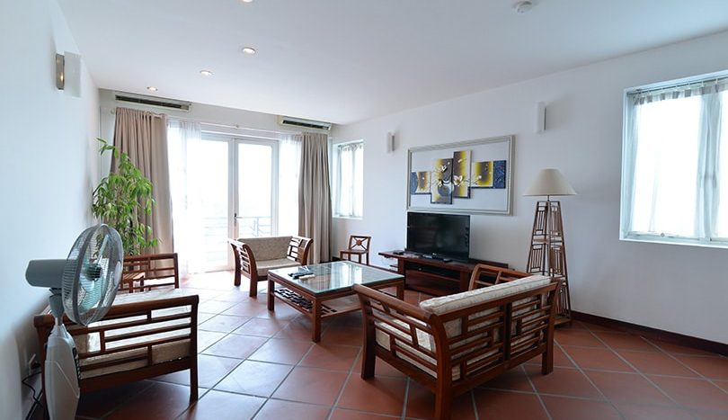 Lake view beautiful furnished 2 bedroom apartment Truc Bach