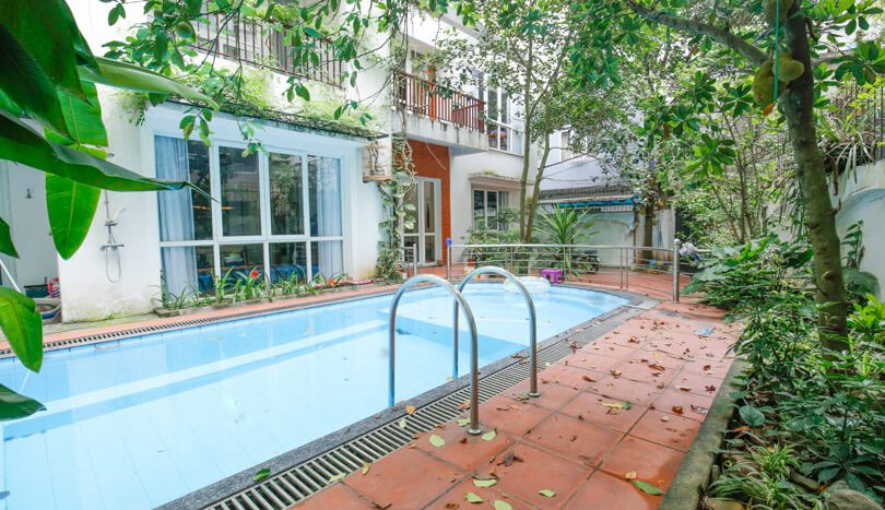 Large garden pool villa house to rent in West Lake Hanoi