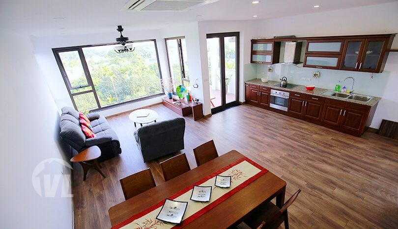 terrace duplex 3 bedroom apartment Tay Ho