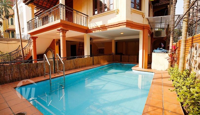 Own pool Tay Ho villa for lease on To Ngoc Van lane