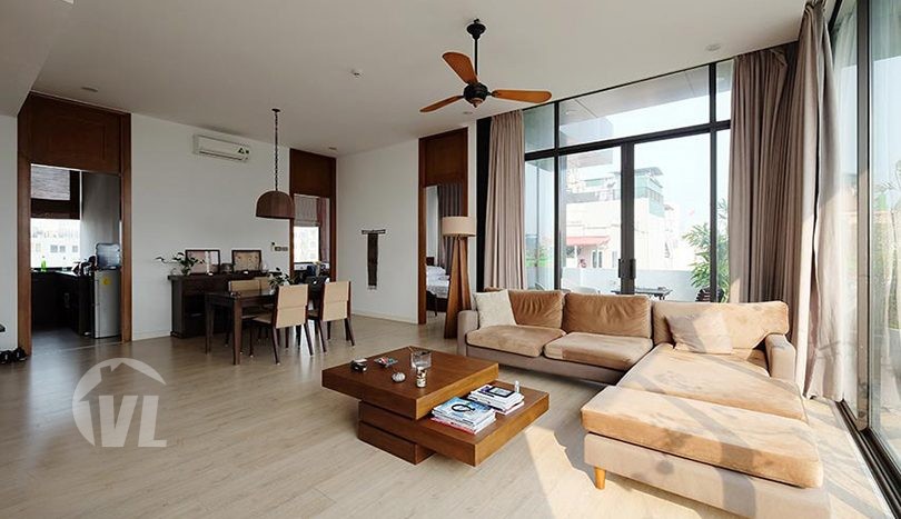 balcony modern 2 bedroom apartment Hoan Kiem