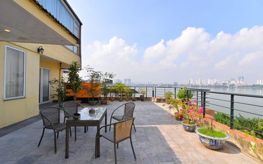 A terrace lake view 3 bedroom apartment Tay Ho