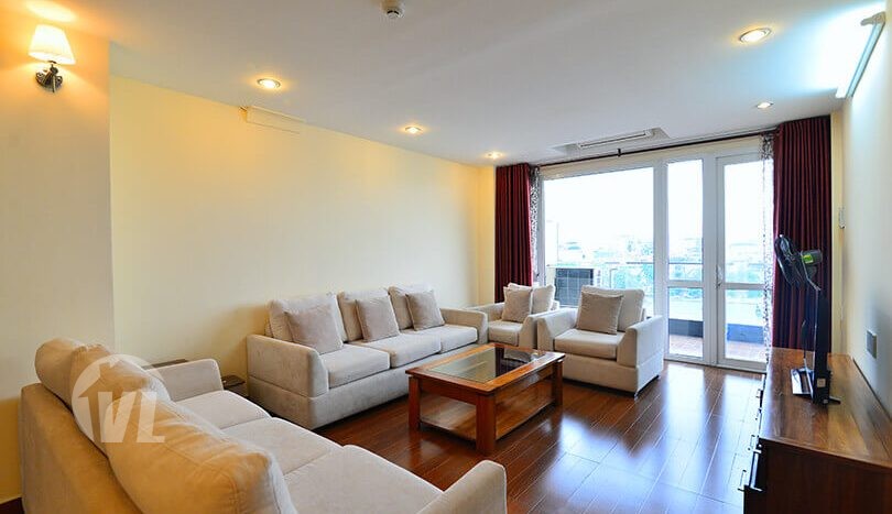 Lake view balcony 4 bedroom apartment Tay Ho