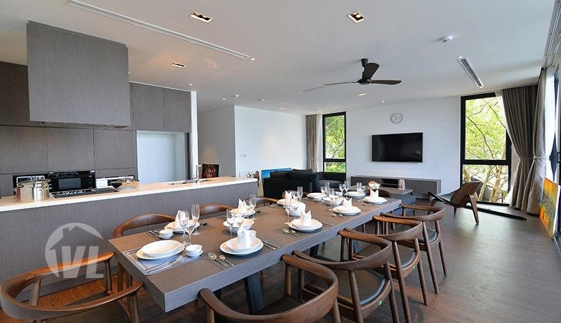 Brand New 4 bedrooms serviced apartment to lease in Tay Ho