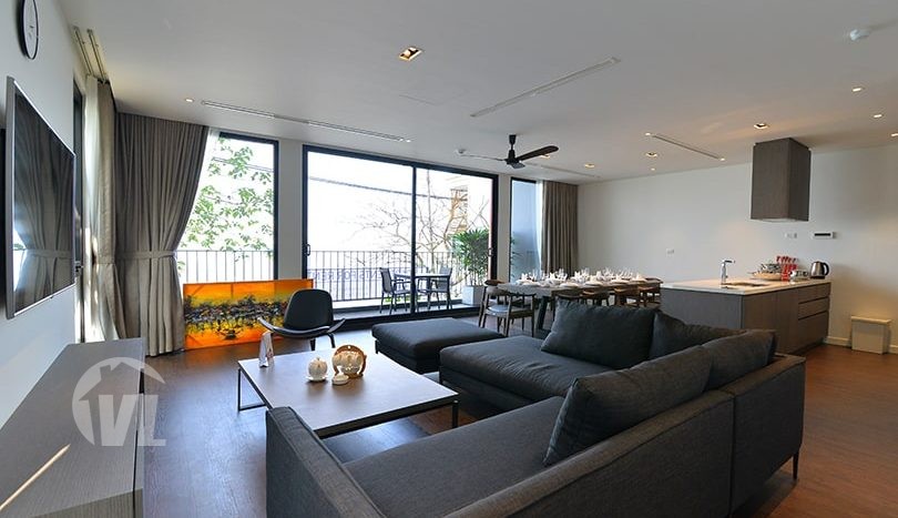 Brand New 4 bedrooms serviced apartment to lease in Tay Ho