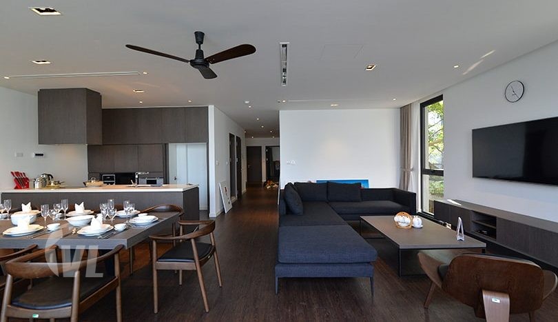 Brand New 4 bedrooms serviced apartment to lease in Tay Ho