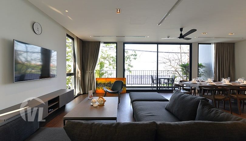 Brand New 4 bedrooms serviced apartment to lease in Tay Ho