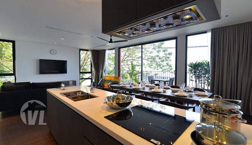 Brand New 4 bedrooms serviced apartment to lease in Tay Ho
