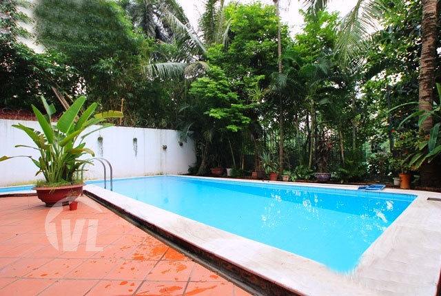 Garden villa with outdoor swimming pool for rent Tay Ho Hanoi
