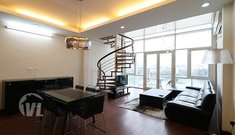 Gorgeous duplex to rent in Truc Bach Hanoi with lake view
