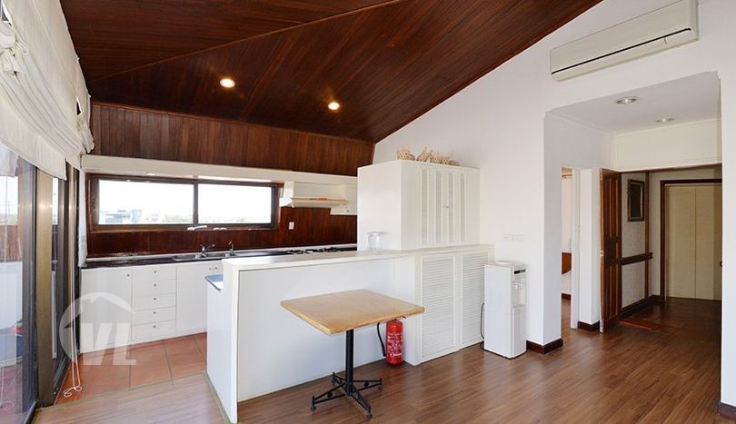 Hanoi furnished penthouse for rent Lake view on Truc Bach