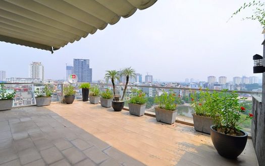Hanoi modern penthouse for rent with terrace with West Lake view