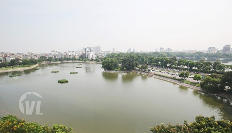 Lake view serviced apartment to rent in Hanoi center 3 beds 2 baths