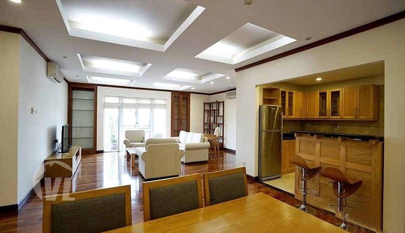 Large 3 bedrooms serviced apartment to rent in Hanoi center