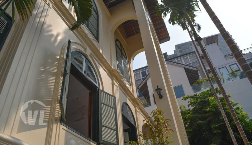 Large French colonial style villa to rent in Hanoi west Lake area