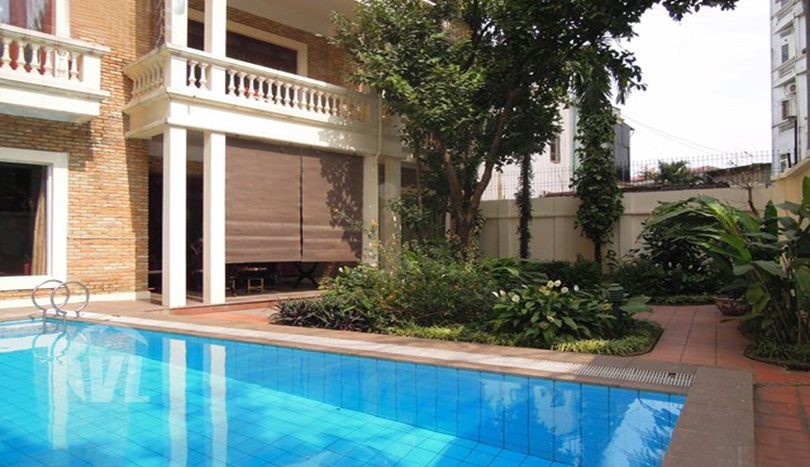 Large pool villa to rent on To Ngoc Van street in Hanoi