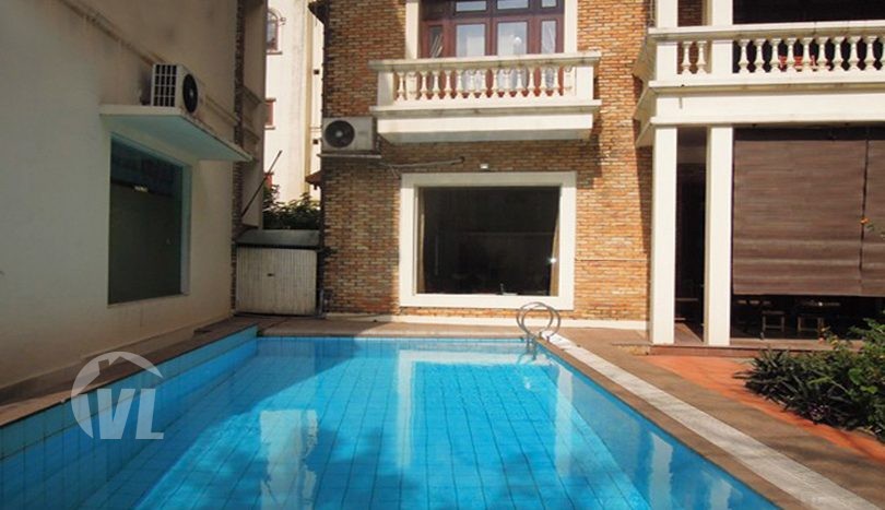 Large pool villa to rent on To Ngoc Van street in Hanoi