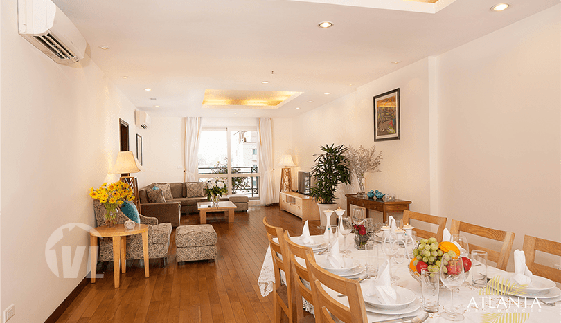 Spacious 3 bedrooms serviced apartment to rent in Hoan Kiem