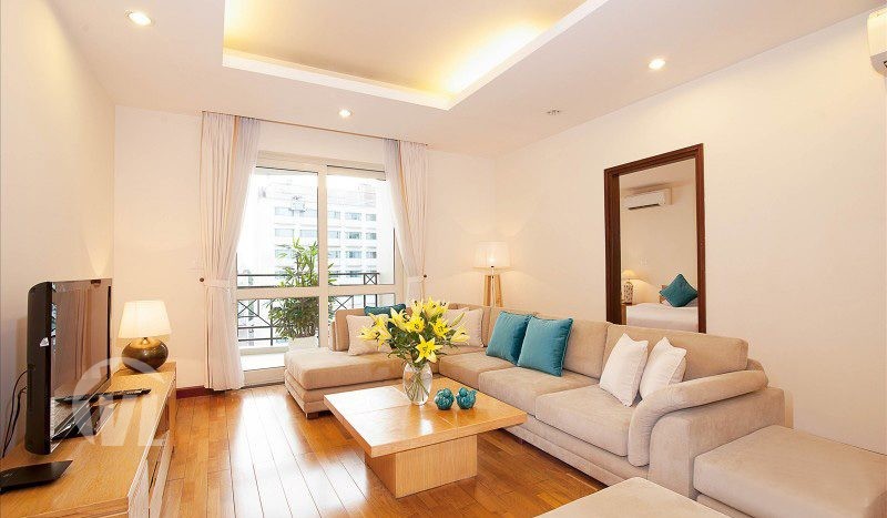 Bright 2 bedrooms serviced flat to rent in Hanoi downtown