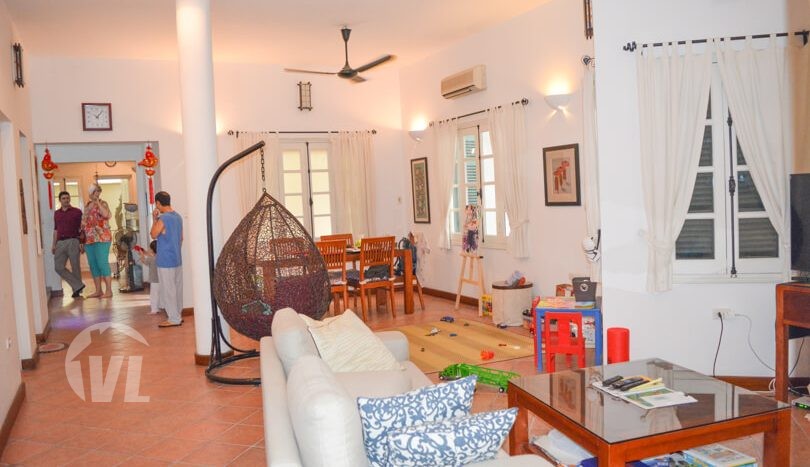Furnished house with garden to lease in Tay Ho district Hanoi