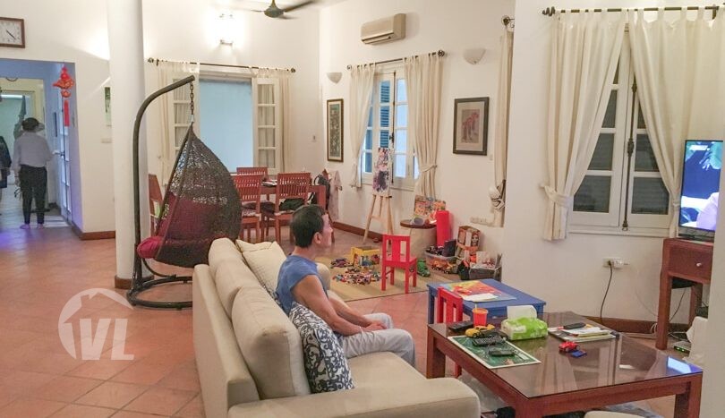 Furnished house with garden to lease in Tay Ho district Hanoi