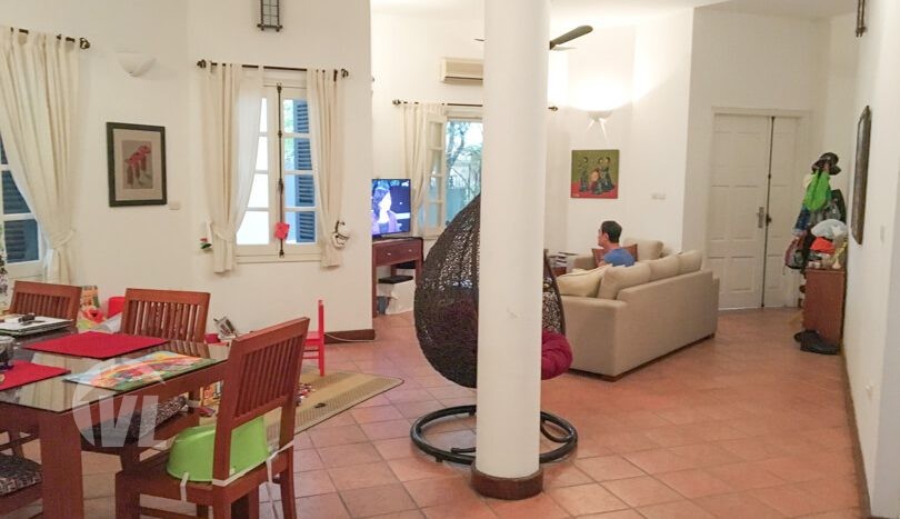 Furnished house with garden to lease in Tay Ho district Hanoi