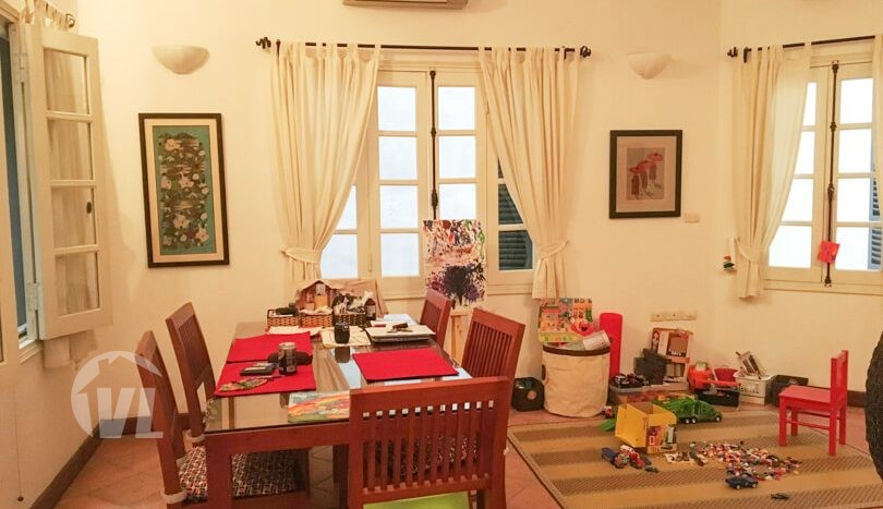 Furnished house with garden to lease in Tay Ho district Hanoi