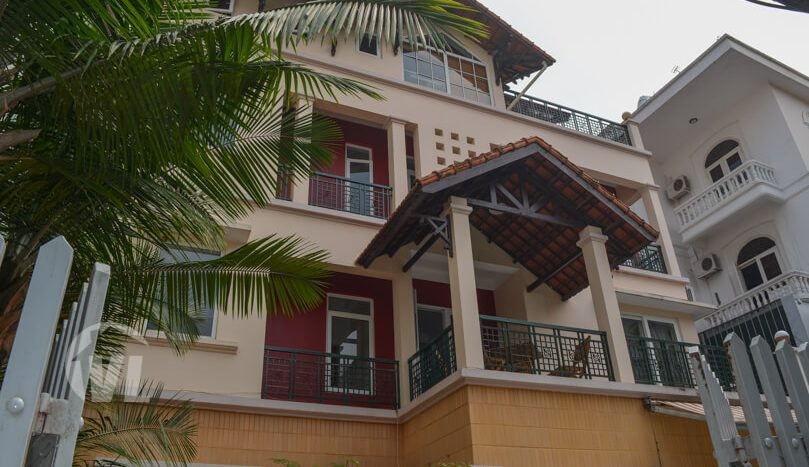 Furnished house with swimming pool in to rent Tay Ho district Hanoi