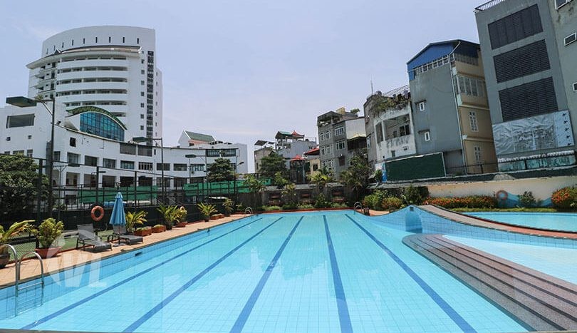 Serviced apartment in Tay Ho to lease with swimming pool and fitness