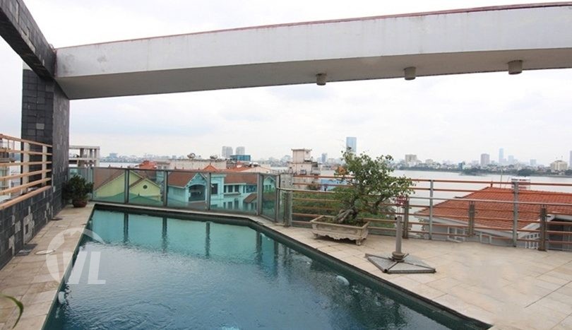 Modern house to lease in Hanoi with swimming pool rooftop Tay Ho