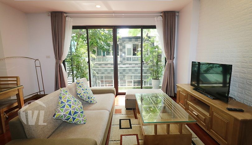Balcony 1 Bedroom Serviced Apartment For Rent In Lac Chinh Street, Truc Bach Island