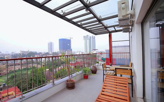 Big terrace apartment in Dang Thai Mai, 1 bedroom