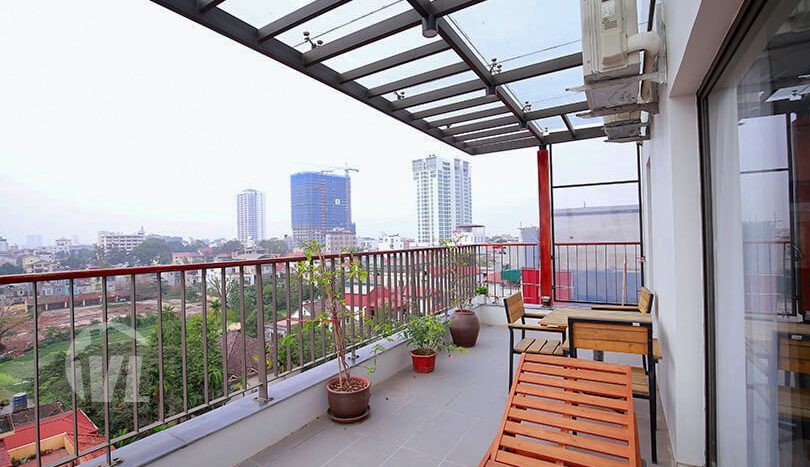 Big terrace apartment in Dang Thai Mai, 1 bedroom