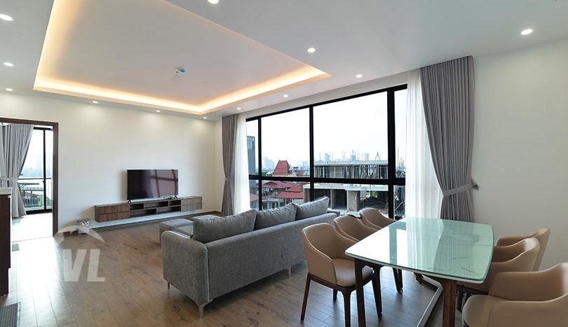 Brand-new 3 bedroom apartment in Tay Ho with modern furnishing