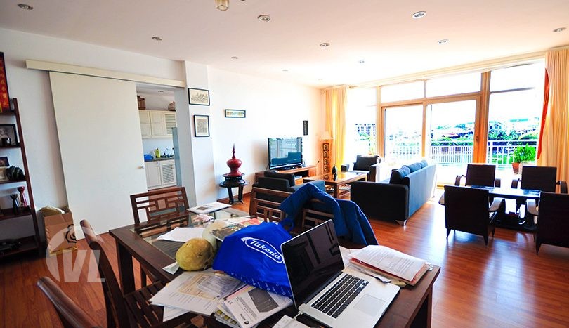 Outstanding apartment with terrace to lease in Truc Bach Hanoi