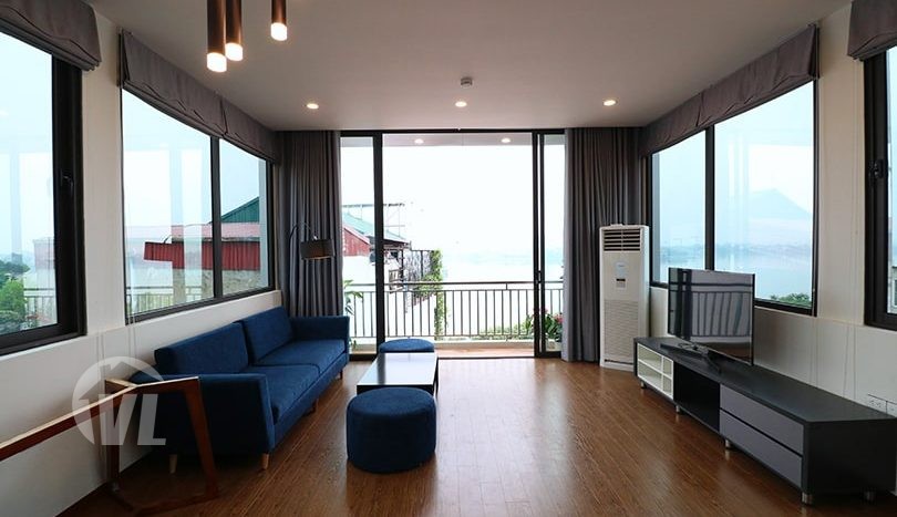 Lakeview Bright 1 Bedroom Serviced Apartment For Rent In Nhat Chieu Street, Tay Ho