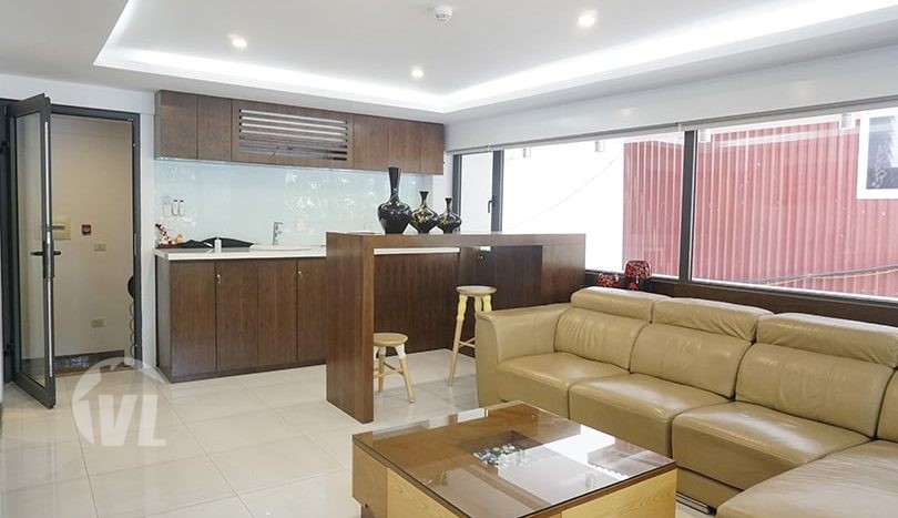 Spacious 1 Bedroom Serviced Apartment For Rent In Tran Vu, Truc Bach