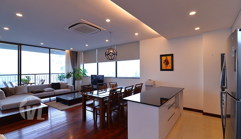 Modern 3 bedroom apartment for rent in Tay Ho with swimming pool