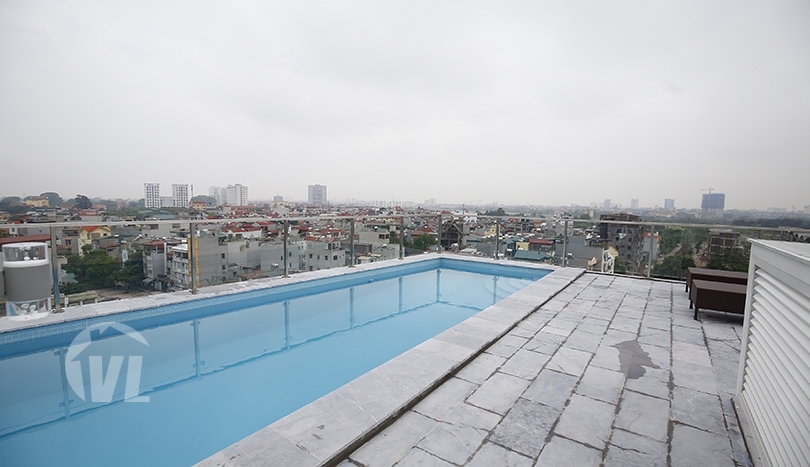 Duplex apartment for rent in Long Bien with swimming pool