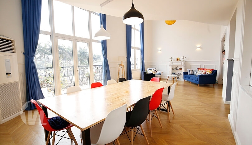 Duplex apartment for rent in Long Bien with swimming pool