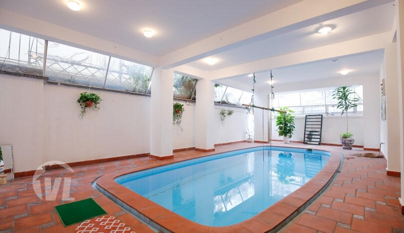 Furnished house with pool to rent in Tay Ho close to the West Lake