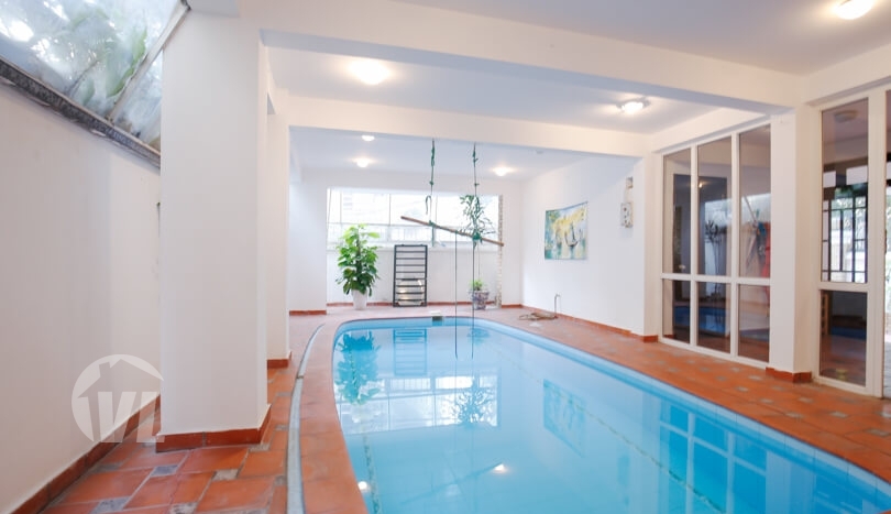 Furnished house with pool to rent in Tay Ho close to the West Lake