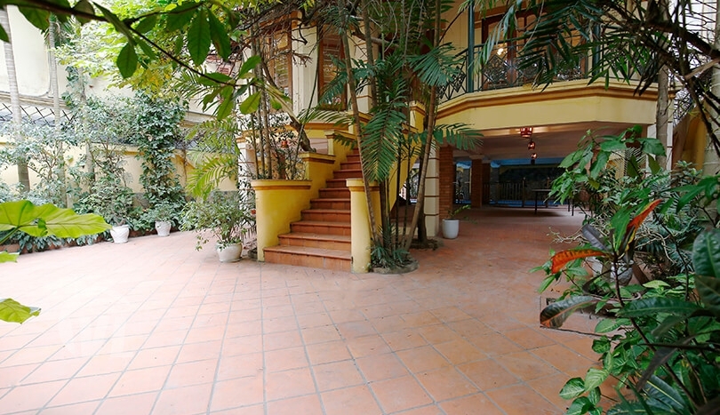 Large detached pool villa for rent on To Ngoc Van lane in Tay Ho