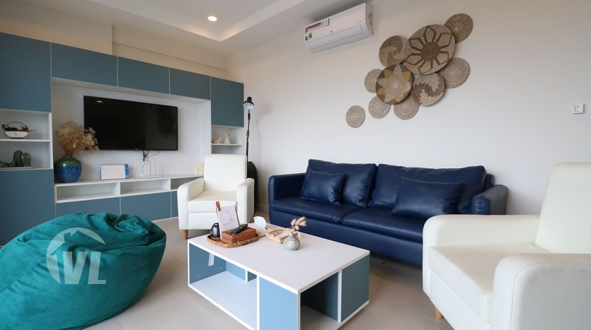 Lake view modern 3 bedroom apartment for rent in Kosmo Tay Ho