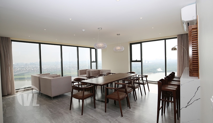 Duplex apartment to rent in Mipec Riverside close to LFAY Hanoi