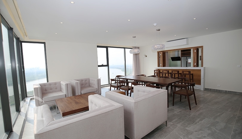 Duplex apartment to rent in Mipec Riverside close to LFAY Hanoi