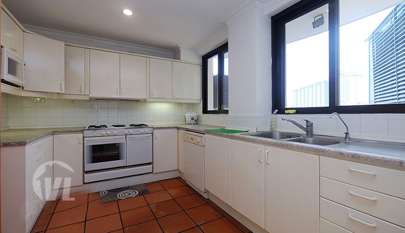 Lake view large 2 bedrooms apartment with terrace in Truc Bach