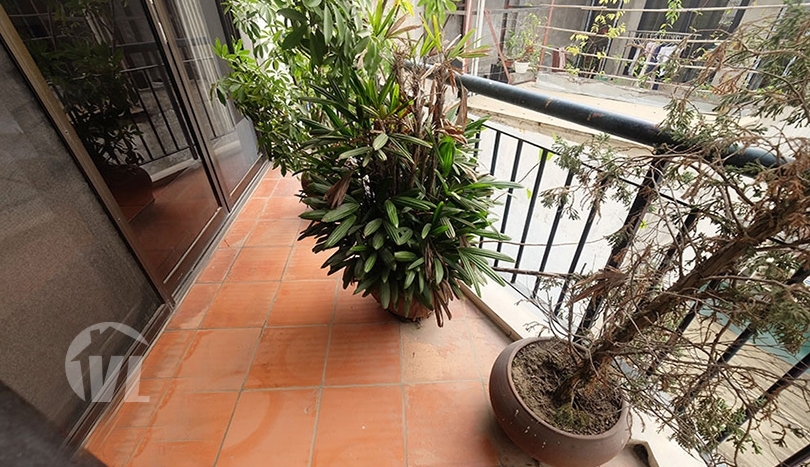 Lake view large 2 bedrooms apartment with terrace in Truc Bach