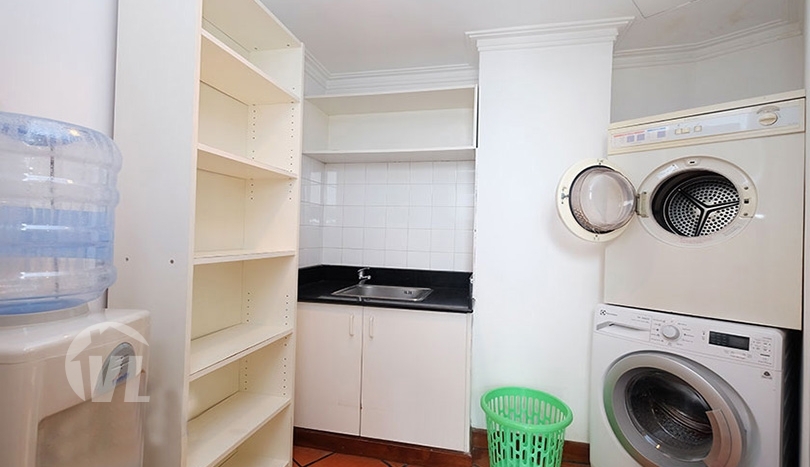 Lake view large 2 bedrooms apartment with terrace in Truc Bach