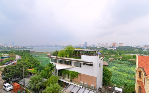 Furnished duplex apartment to rent with West Lake view in Tay Ho